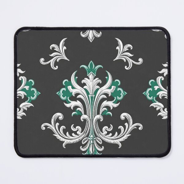Item preview, Green & White Antiquarian Damask designed and sold by DesignsByPrnces.
