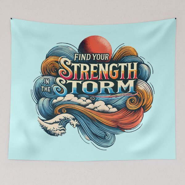 Item preview, Find Your Strength in the Storm, typography designed and sold by maxmaj.