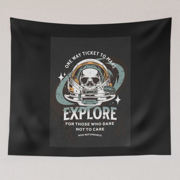 Item preview, One way ticket to Mars designed and sold by MuchoMerchShop.