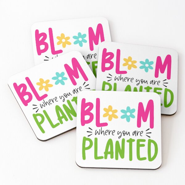 Item preview, Bloom Where You Are Planted Inspirational Quote designed and sold by ArtHavenDesign.