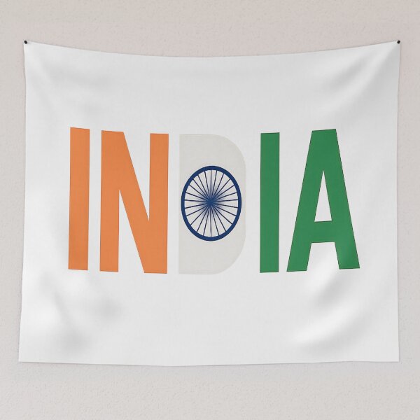 Item preview, INDIA – Bold Tricolor Typography designed and sold by Luminers.