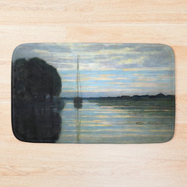Item preview, Piet Mondrian - River view with a boat Sun designed and sold by StrokeMe.