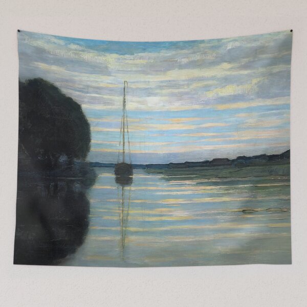 Item preview, Piet Mondrian - River view with a boat Sun designed and sold by StrokeMe.