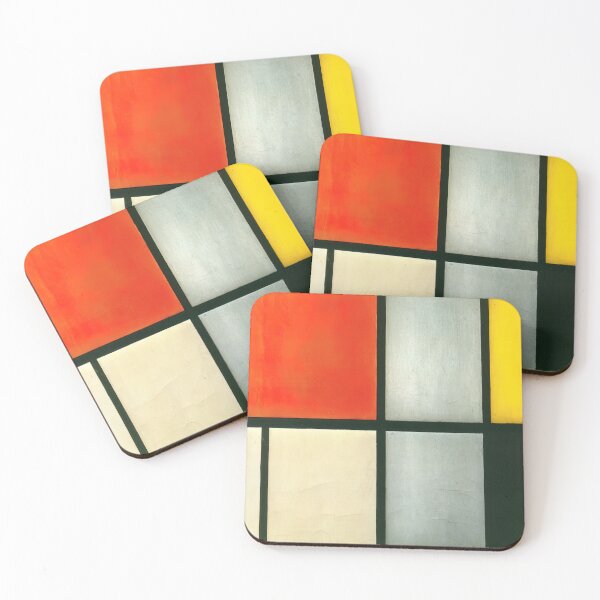 Item preview, Piet Mondrian - Tableau 3 with Orange -Red, Yellow, Black, Blue and Gray designed and sold by StrokeMe.