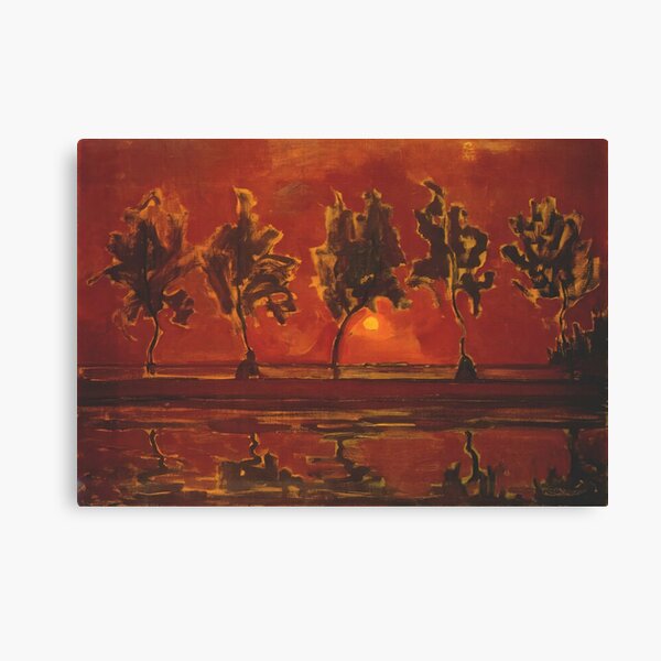 Item preview, Piet Mondrian - Trees by the Gein at Moonrise designed and sold by StrokeMe.