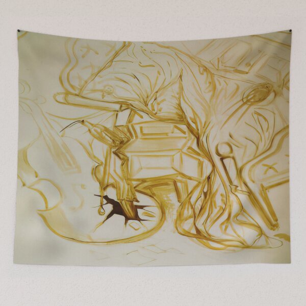 Item preview, Salvador Dali - BED AND BEDSIDE TABLE FEROCIOUSLY ATTACKING A CELLO designed and sold by StrokeMe.
