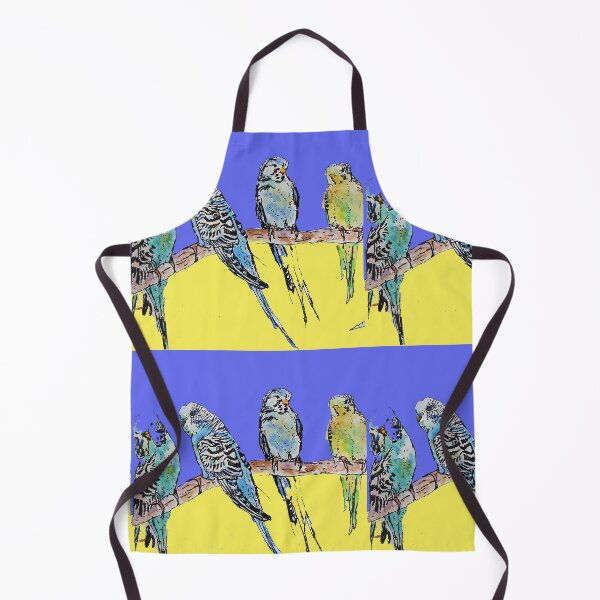 Item preview, Cute Budgies Budgerigars Sitting on A Branch Watercolor Painting designed and sold by Sarah Rajkotwala.