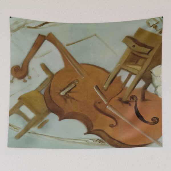 Item preview, Salvador Dali - BED CHAIR AND BEDSIDE TABLE FEROCIOUSLY ATTACKING A CELLO designed and sold by StrokeMe.