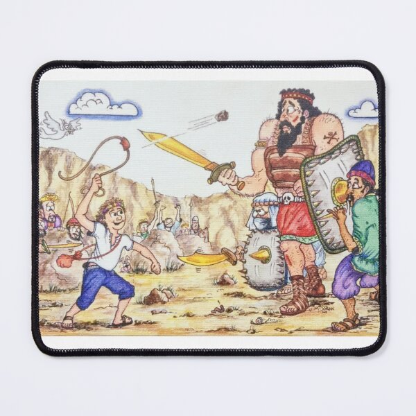 Item preview, David and Goliath cartoon designed and sold by Water's Edge Gallery.