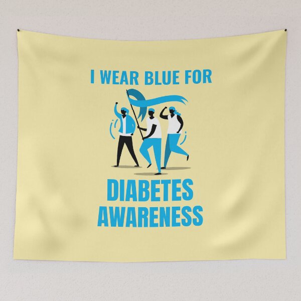 Item preview,  I wear blue for Diabetes Awareness designed and sold by 87-Aesthetics.