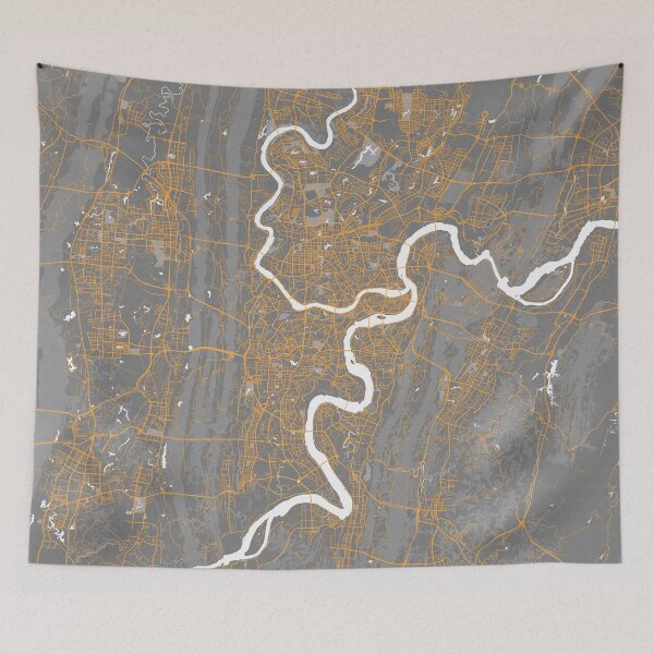 Item preview, Chongqing City Map of China - Bauhaus designed and sold by deMAP.