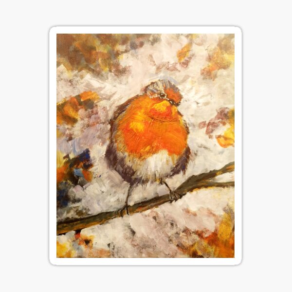 Aperçu de l'œuvre Robin de Robbie - peinture d'art créée et vendue par Water's Edge Gallery.