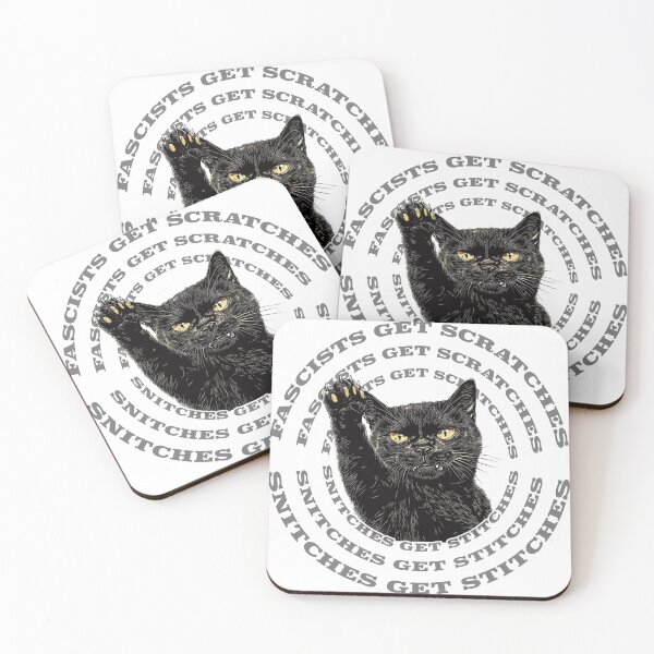 Item preview, Fascists Get Scratches, Snitches Get Stitches designed and sold by Rose&Evergreen.