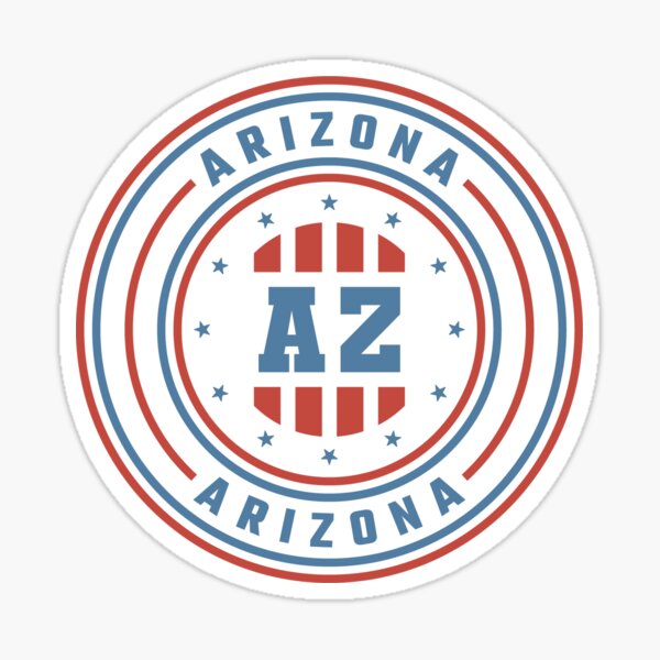 Item preview, Arizona circle stamp badge designed and sold by FLATVAC STICKER.