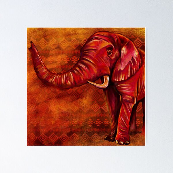 Crimson Elephant Poster