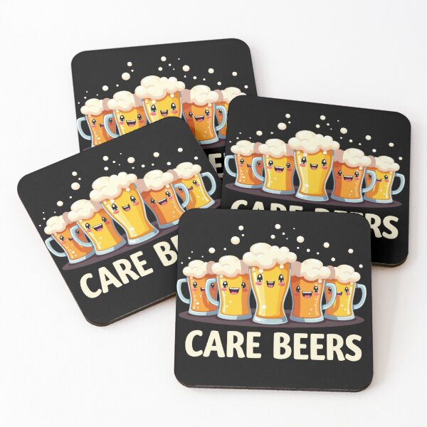 Item preview, Funny “Care Beers” Cartoon Beer Glasses Design designed and sold by haitrieuic96.
