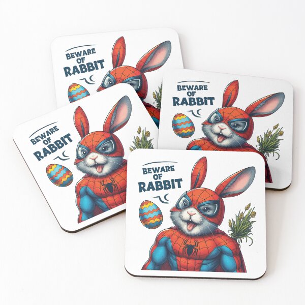 Item preview, Beware of Rabbit, Angry Bunny, superhero designed and sold by helenostore.