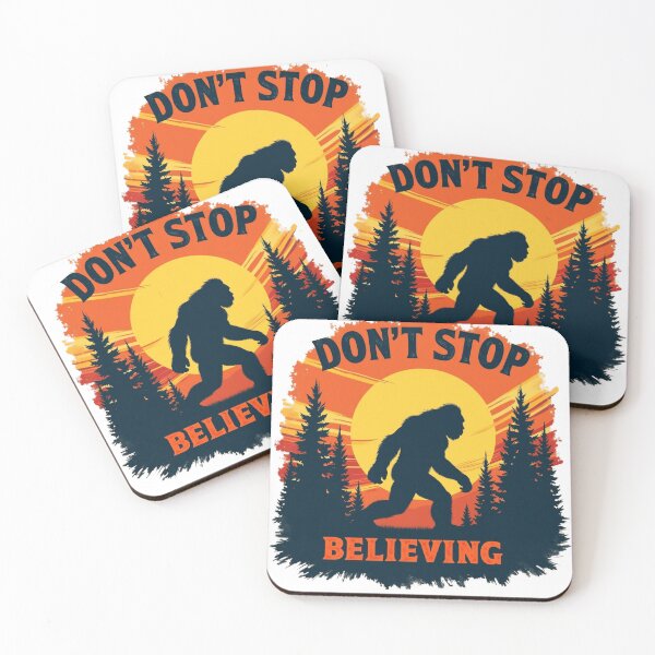 Item preview, Don't Stop Believing – Bigfoot Retro Sunset Design designed and sold by haitrieuic96.