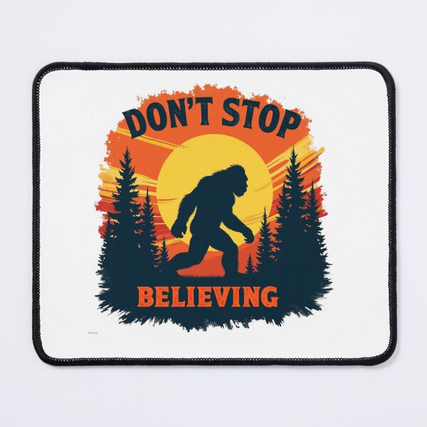 Item preview, Don't Stop Believing – Bigfoot Retro Sunset Design designed and sold by haitrieuic96.