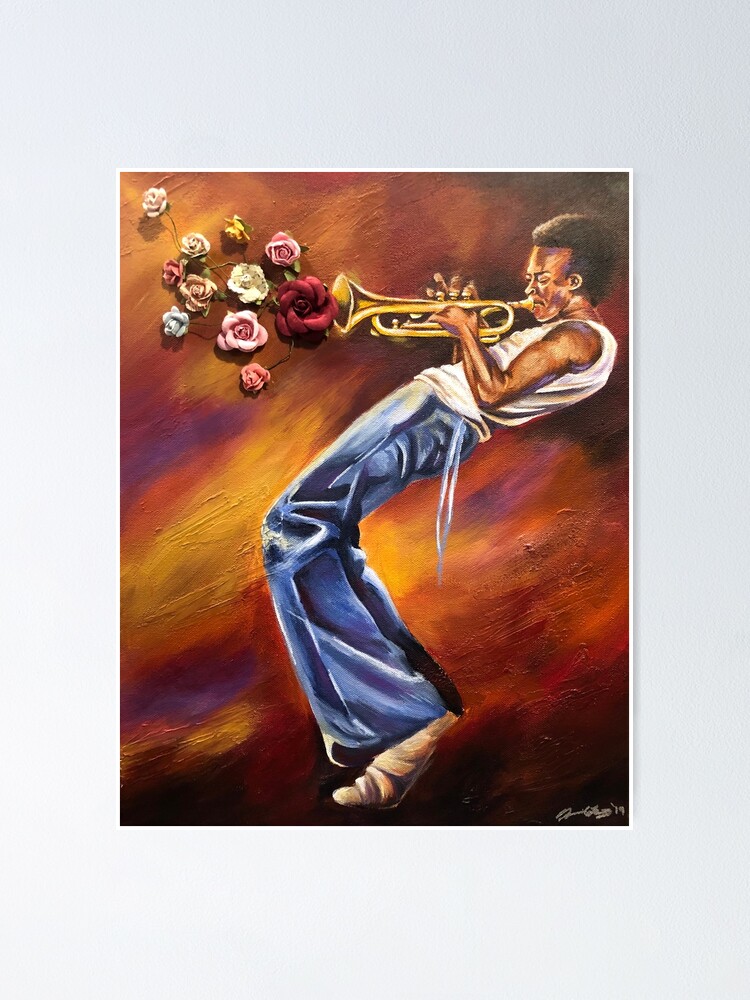 Thumbnail 1 of 3, Poster, Jazz Flowers designed and sold by Donnierogersart.