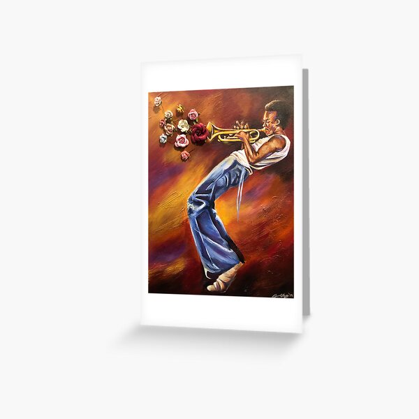 Jazz Flowers Greeting Card