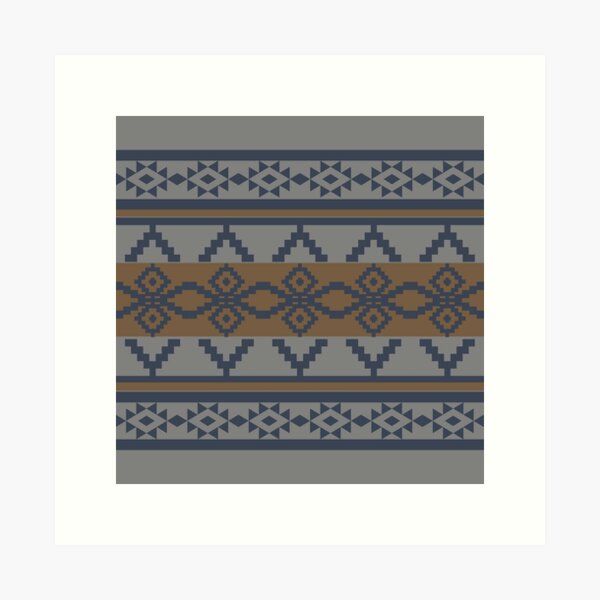 Aperçu de l'œuvre Motif tribal aztèque, motif géométrique aztèque, motif rustique pour tissus, textile pour impression sur tissus, motif d'art populaire, emballage, papier peint aztèque, motif ethnique géométrique créée et vendue par MonoDigitalArt.