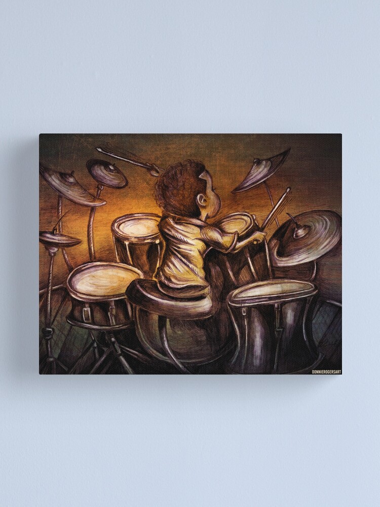 Thumbnail 1 of 3, Canvas Print, Drummer Boy designed and sold by Donnierogersart.