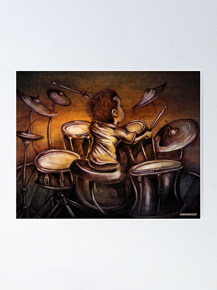 Thumbnail 1 of 3, Poster, Drummer Boy designed and sold by Donnierogersart.