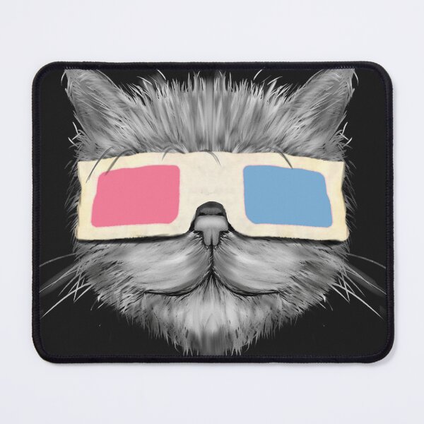 Item preview, 3D Whiskers - Retro Cat with a Stereoscopic Twist designed and sold by AdyKurniawan.