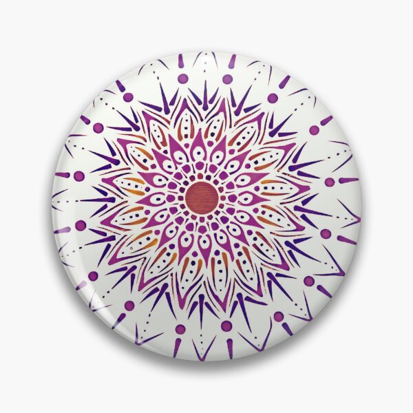 Item preview, Mandala round, positive red/orange designed and sold by EB-DigitalART.