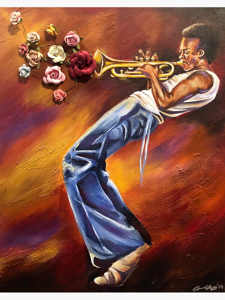 Thumbnail 2 of 2, Art Board Print, Jazz Flowers designed and sold by Donnierogersart.