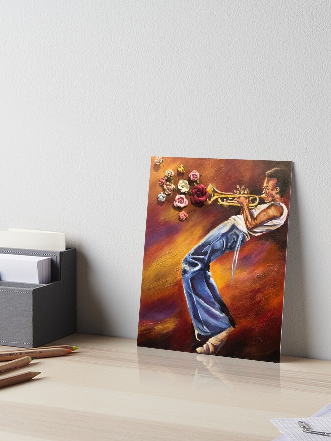 Thumbnail 1 of 2, Art Board Print, Jazz Flowers designed and sold by Donnierogersart.