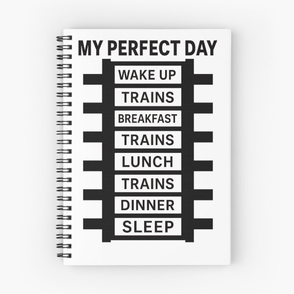 Item preview, Funny Railroad Locomotive Train Lover Gift 'My Perfect Day' Trains designed and sold by JosephWalkowiak.