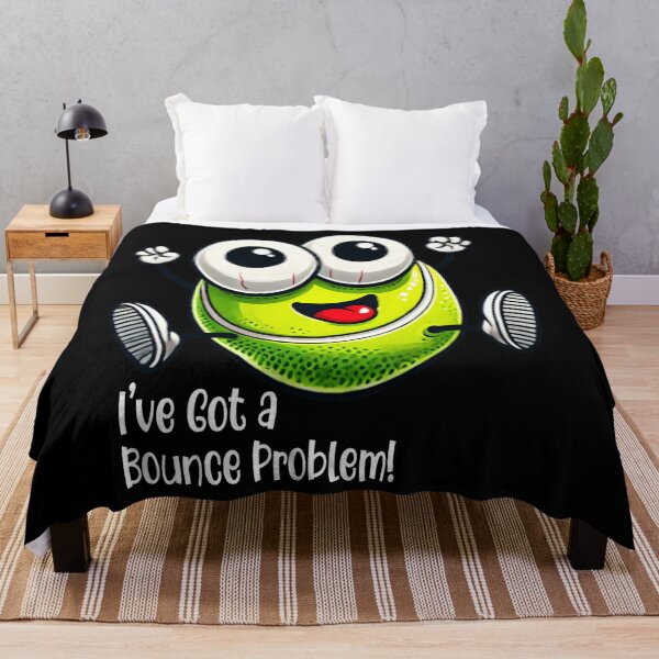 Item preview, Bounce Problem - Funny Tennis Ball Cartoon designed and sold by miaa-artistshop.