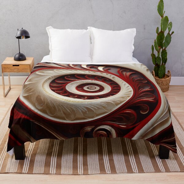 Item preview, Abstract Spiral  Red and White Spiral designed and sold by Vicky Brago-Mitchell®.
