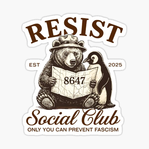 Item preview, Bears Penguins RESIST Social Club Penguins  designed and sold by LauriaJayme.