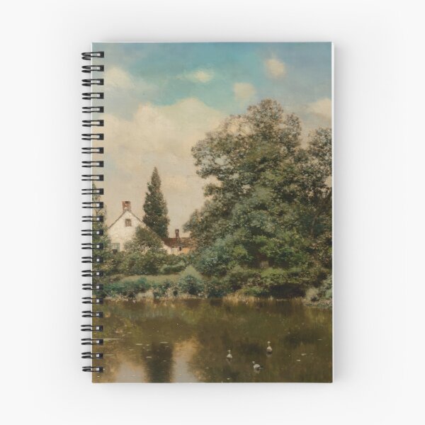 Item preview, Afternoon at the Pond - Henry Pember Smith (American, 1854-1907). Oil on canvas designed and sold by The Nouveau Chateau.