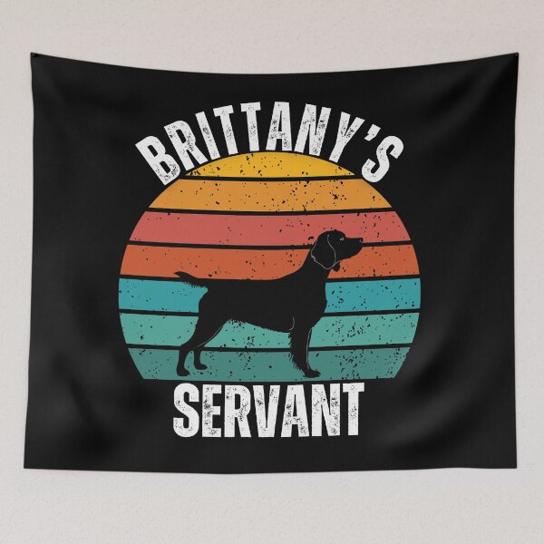 Item preview, Brittany’s Servant – Vintage Sunset Silhouette Dog Lover Design designed and sold by Fredster1966.