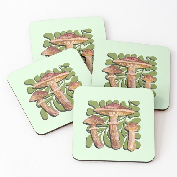 Item preview, Mushrooms of green background designed and sold by andrasdesignssss.