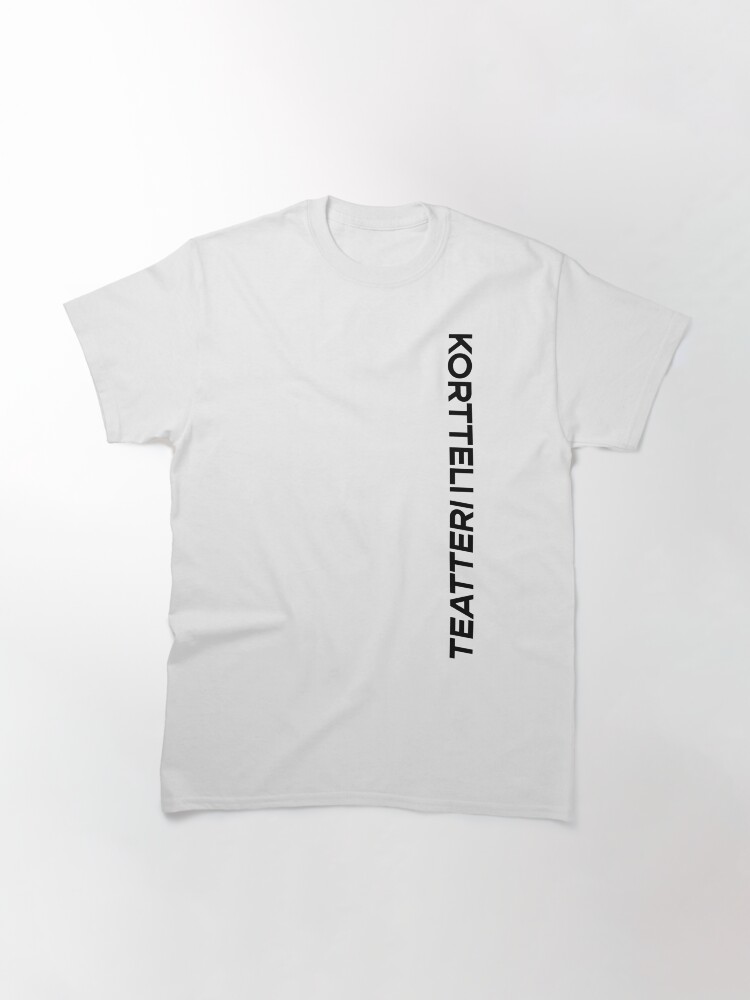 Thumbnail 3 of 7, Classic T-Shirt, Kortteliteatteri_pysty_mustavalko designed and sold by Teatteri00660.