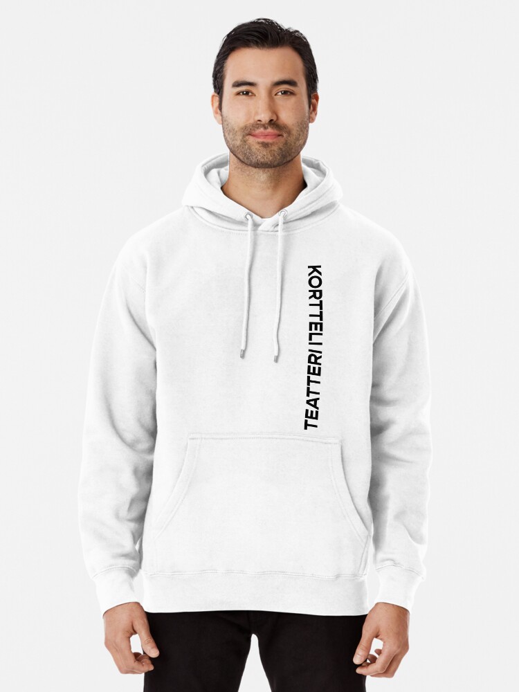 Thumbnail 2 of 5, Pullover Hoodie, Kortteliteatteri_pysty_mustavalko designed and sold by Teatteri00660.