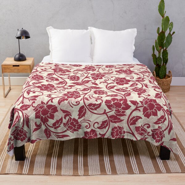 Item preview, Red Swirling Flowers designed and sold by Rad Yellow & Blue.