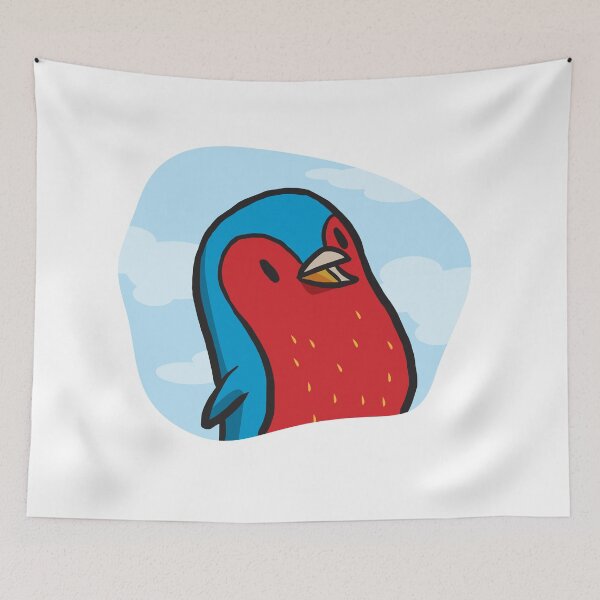 Item preview, Birdy Blue Red. B39 designed and sold by ParissiFriends.