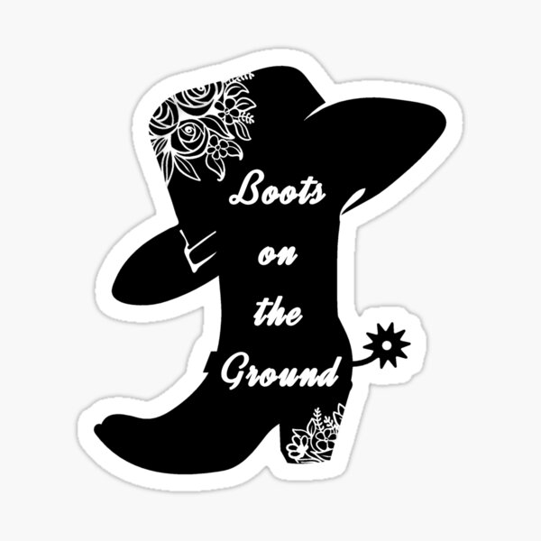Boots on the Ground - Floral Cowboy Hat & Boots Sticker