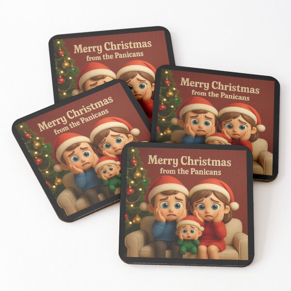 Item preview,  "Holiday Worries: Merry Christmas from the Panicans" designed and sold by MySheetMusicArt.