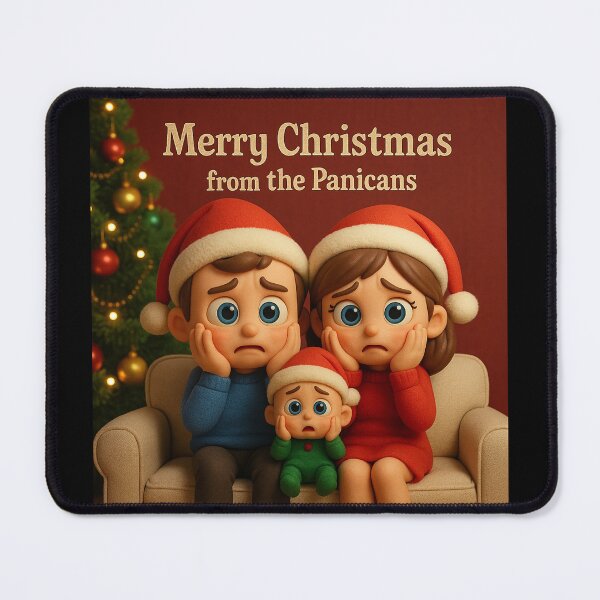 Item preview, "Holiday Worries: Merry Christmas from the Panicans" designed and sold by MySheetMusicArt.