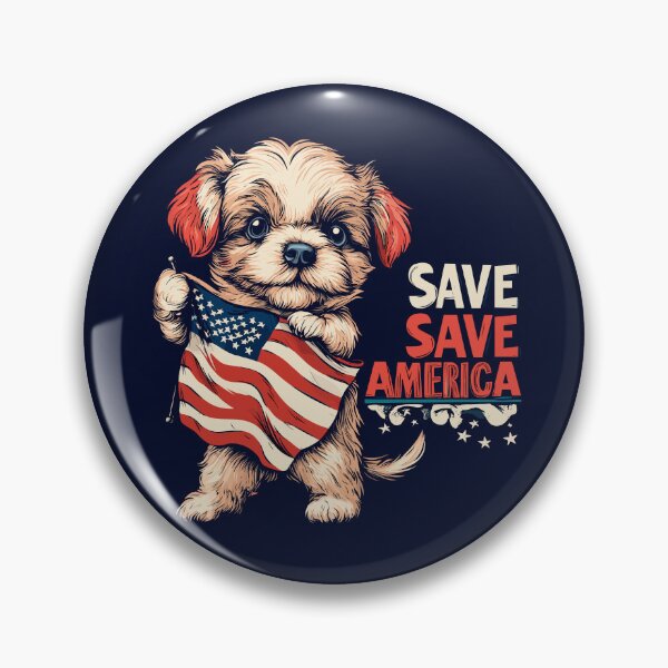 Item preview, Patriotic Puppy with American Flag - Save America Design designed and sold by Artbyminga.