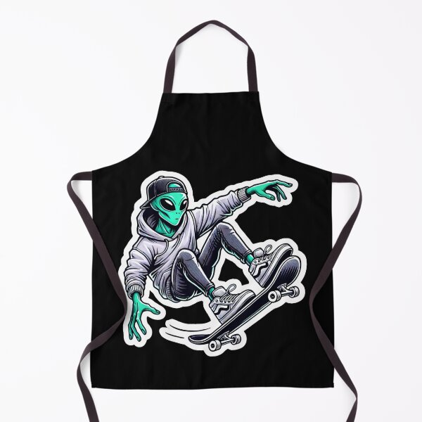 Item preview, Skateboarding Alien designed and sold by PinUpPizzazz.