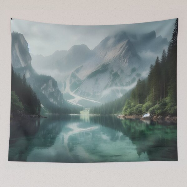 Item preview, Cloudy Sky Mountain River Lanscape  designed and sold by GraphicsClub.