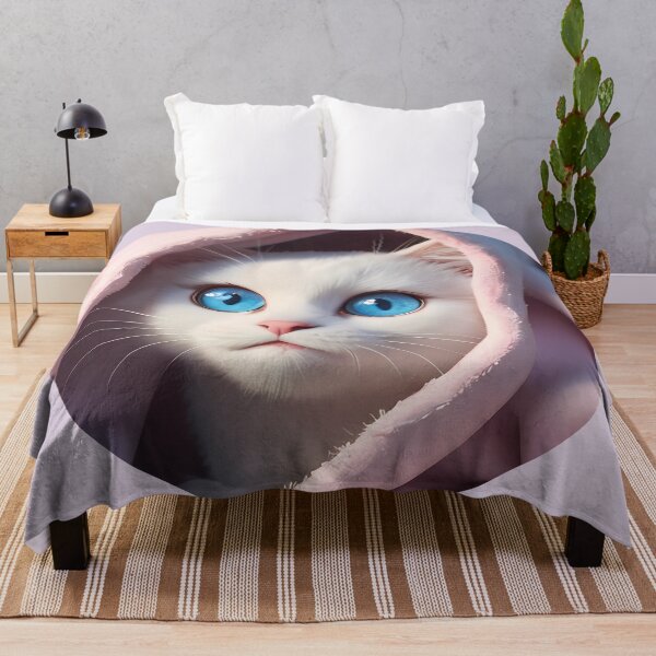 Item preview, White Cat Hidden in the Blanket designed and sold by Astralia.